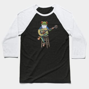 AcoustiFrog - Frog Guitarist Baseball T-Shirt